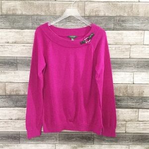 Ralph Lauren fuchsia pink scoop neck sweater XL